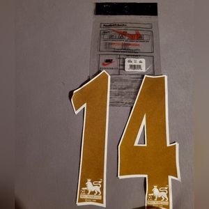 Arsenal RARE 2005 Red Current Home shirt GOLD HENRY LEXTRA OFFICIAL Numberset.